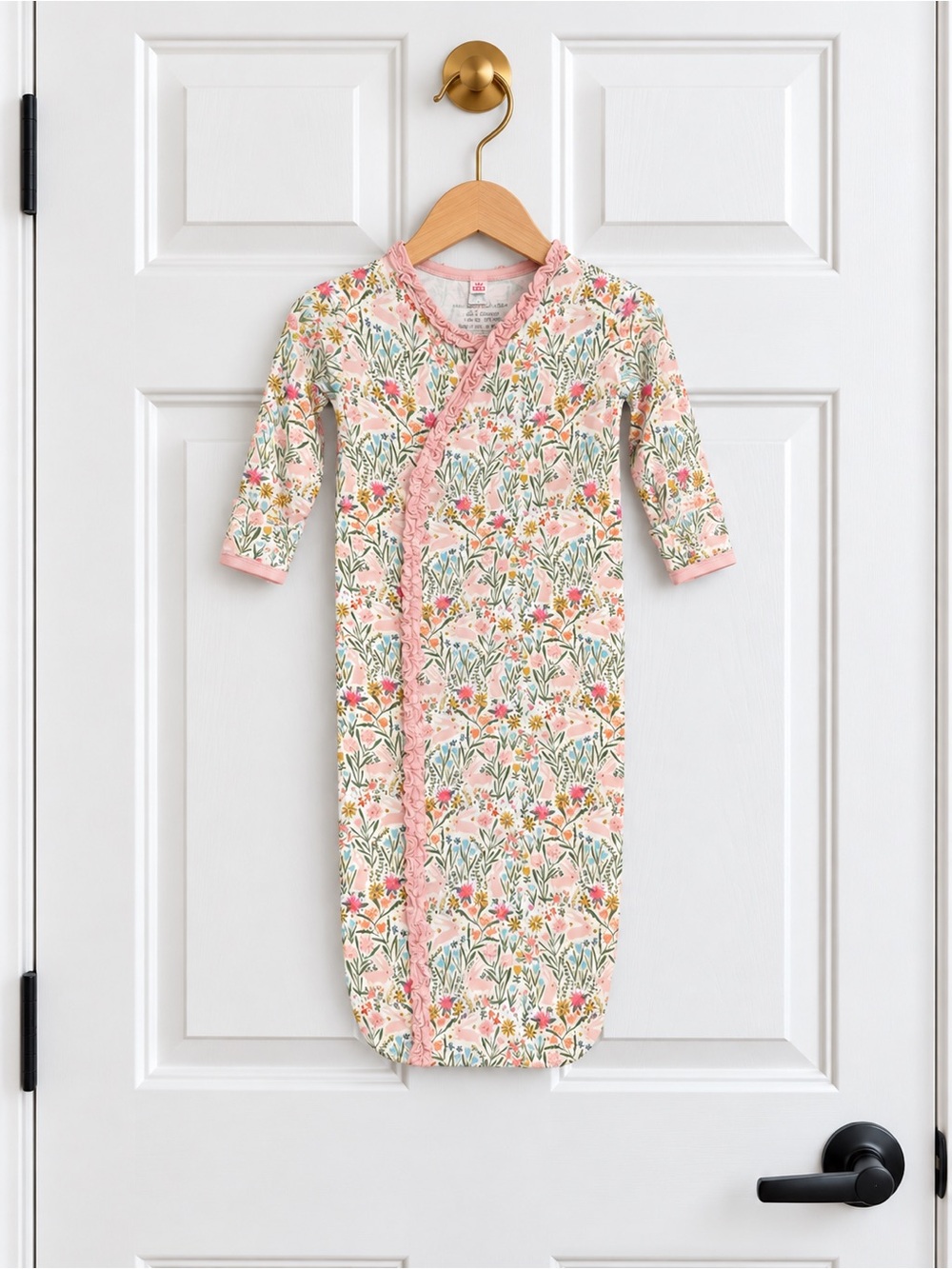 Magnetic Me Floral Bunny Magnetic Gown 0-3M